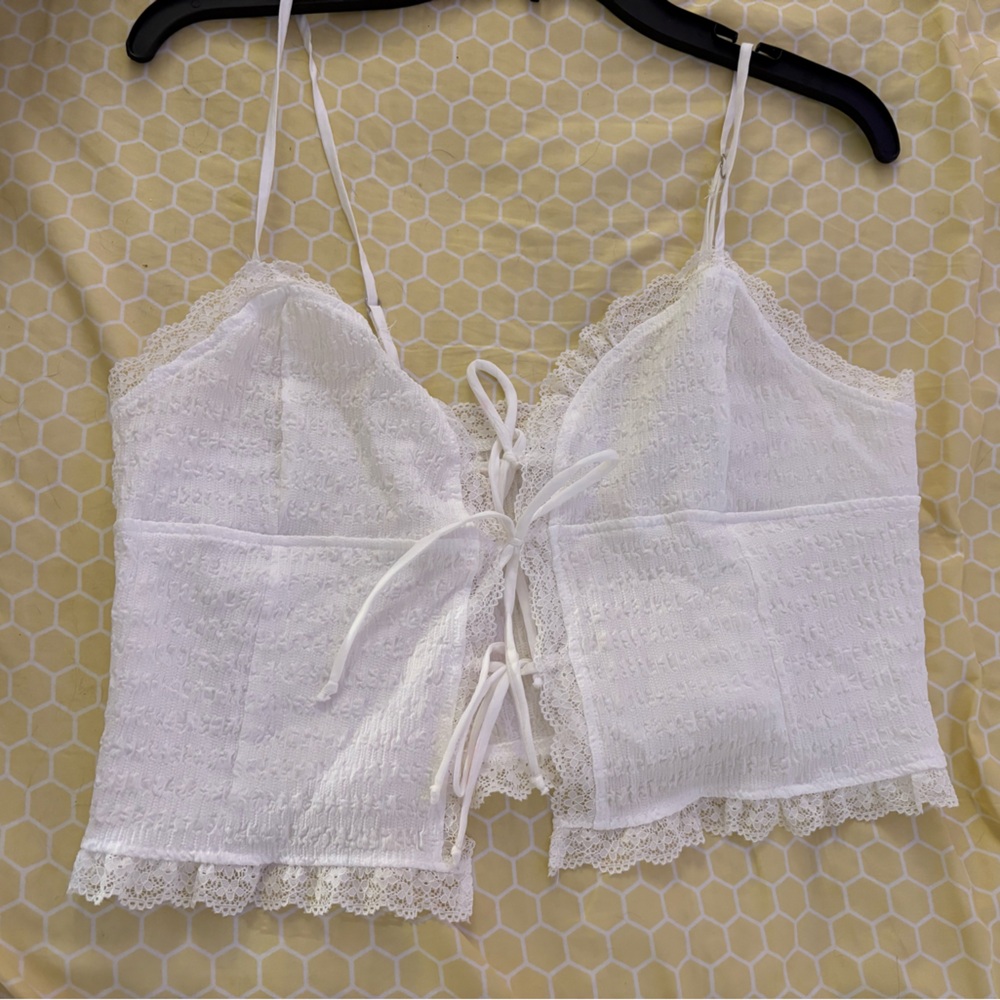 Elegant White Lace Crop Top